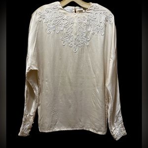MICHELLE STUART 100% SILK BLOUSE SIZE 8